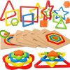 Baby & Toddler AugToy | Toddler Puzzles Montessori Toy Wooden Shape Sorting Puzzle Sensory Toy Toddler Activities Preschool Learning Educational Autistic Developmental Toy 1 2 3 Year Old 1-3 0-2 Dementia Games Easter Gift