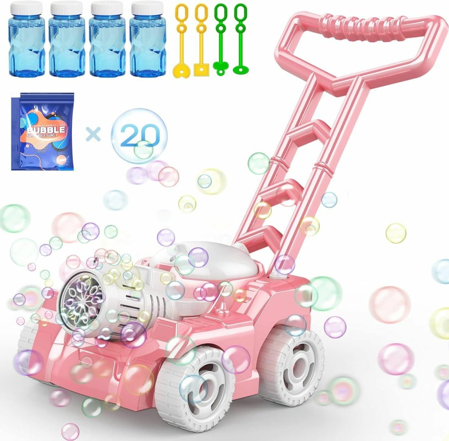 Baby & Toddler Wesfuner | Bubble Machine,Bubble Blower Maker,Bubble Lawn Mower For Toddlers 1-3,Summer Outdoor Push Backyard Toys,Wedding Party Favors,Christmas Birthday Gifts For Preschool Boys Girls