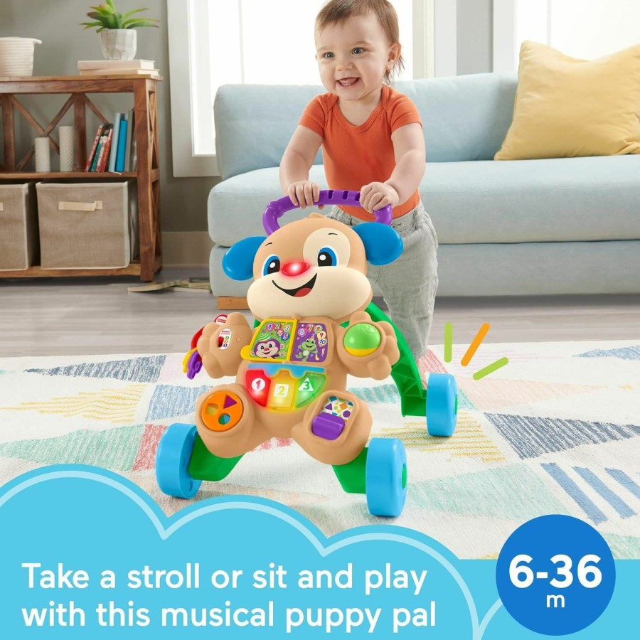 Baby & Toddler Fisher-Price | Fisher-Price Laugh & Learn Baby & Toddler Toy Smart Stages Learn With Puppy Walker, Educational Music Lights And Activities