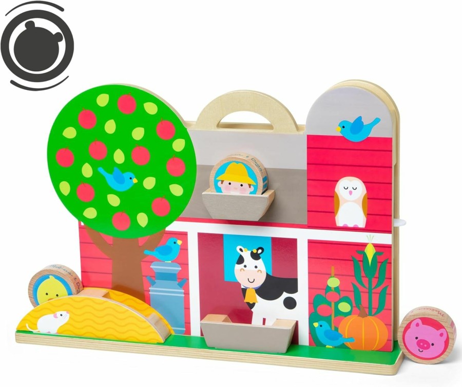 Baby & Toddler Melissa & Doug | Melissa & Doug Go Tots Wooden Barnyard Tumble With 4 Disks - Farm Themed, Stack And Drop Developmental Toys For Toddlers Ages 1+