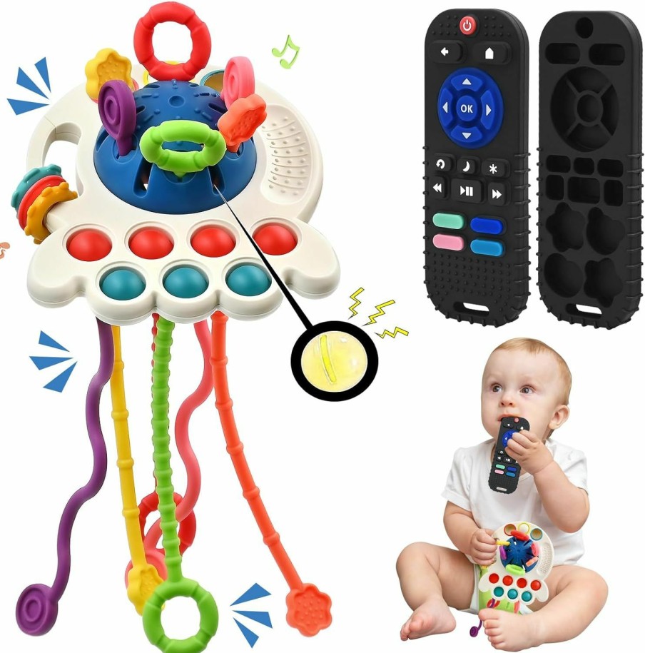 Baby & Toddler AiTuiTui | Aituitui Sensory Montessori Baby Toys 6 To 12 Months, Toddler Travel Toys For 1 2 Year Old Boy Girl Birthday Gifts, Soft Pull String Fidget Educational Learning Bath Toys For 9 10 18 Months Infant