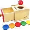 Baby & Toddler D Dailyfunn | Dailyfunn Montessori Toys Coin&Ball 2-In-1 Drop Box Object Permanence Box For Infant Baby Preschooler 6-24 Months