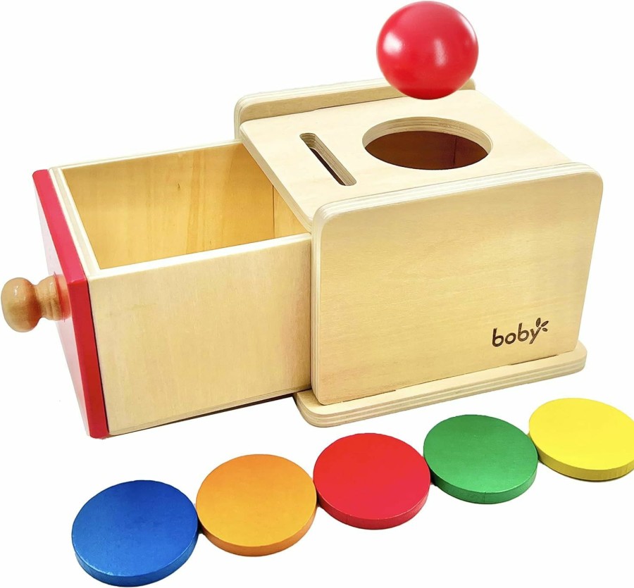 Baby & Toddler D Dailyfunn | Dailyfunn Montessori Toys Coin&Ball 2-In-1 Drop Box Object Permanence Box For Infant Baby Preschooler 6-24 Months