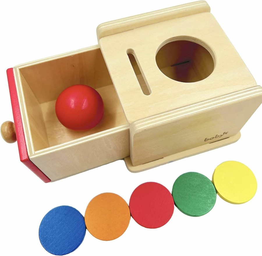 Baby & Toddler D Dailyfunn | Dailyfunn Montessori Toys Coin&Ball 2-In-1 Drop Box Object Permanence Box For Infant Baby Preschooler 6-24 Months