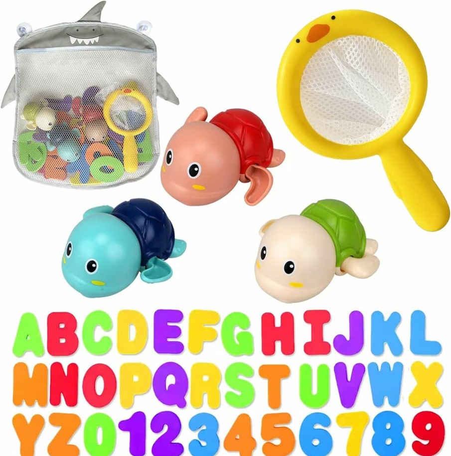 Baby & Toddler YYMHMF | Bath Toys For Toddlers 1-3 - Mold Free Bath Toys Baby Pool Toys Toddler Age 1-2-4 Bath Toys For Infants 6-12 Months 1 2 3 4 Year Old Girl Boys Gifts Wind-Up Bathtub Toys For Baby Water Tub Toys