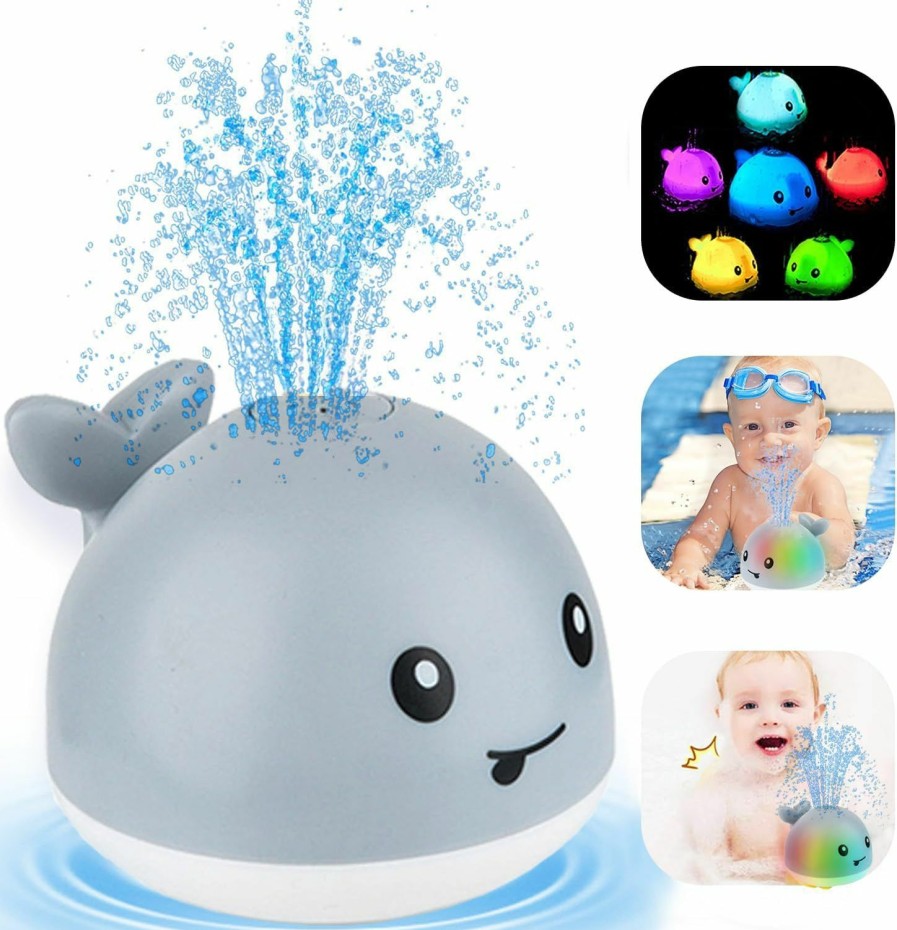 Baby & Toddler ZHENDUO | Zhenduo Baby Bath Toys, Light Up Bath Toys Spray Water Bath Toy, Sprinkler Bathtub Toys For Toddlers Kids Boys Girls, Pool Bathroom Toy For Baby,Christmas Baby Toys