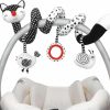 Baby & Toddler XIXILAND | Euyecety Baby Spiral Plush Toys, Black White Stroller Toy Stretch & Spiral Activity Toy Car Seat Toys, Hanging Rattle Toys For Crib Mobile, Newborn Sensory Toy Best Gift For 0 3 6 9 12 Months Baby-Fox