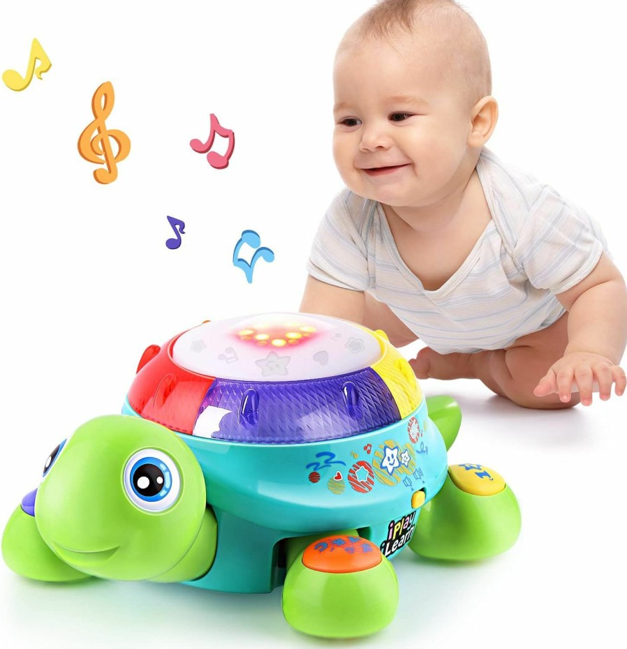 Baby & Toddler iPlay, iLearn | Iplay, Ilearn Baby Musical Turtle Toy, Infant Crawling Toys W/ Light Sound, Toddler Spanish English Bilingual Learning, Development Educational Birthday Gifts 6 7 8 9 10 12 Month 1 Year Old Boy Girl