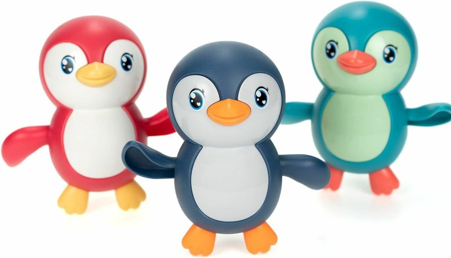 Baby & Toddler DUCKBOXX XX | Duckboxx Xx Bath Toys Wind Up Backstroke Swimming Penguins For Kids 18M+ (Blue)