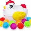 Baby & Toddler Aitey | Chicken Eggs Easter Gifts For Toddlers, Easter Basket Stuffers Baby Toys With 12 Matching Eggs And Hen Case, Montessori Educational Toys For Kids Boys Girls 18 Month 2 3 Years Old