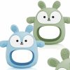 Baby & Toddler HONGTEYA | Hongteya Teething Toys For Babies 0-6 Months 6-12 Months 6 Pack- 4 Teethers For Babies Baby 2 Fruit Feeders For Newborn Infants Bpa Free Natural Organic Freezer Silicone Baby Teethers Set