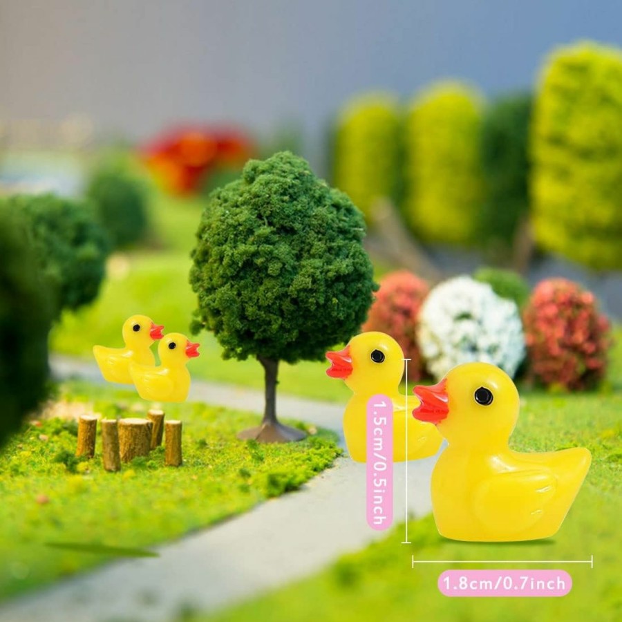 Baby & Toddler YsesoAi | 100Pcs Mini Resin Ducks, Tiny Ducks Figurines Bulk For Miniature Dollhouse Decor Accessories Garden Aquarium Potted Diy Ornament Party Toys