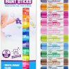 Baby & Toddler Tub Works | Tub Works Bath Paint Sticks Bath Toy, 12 Count | Nontoxic, Washable Bathtub Paint For Kids & Toddlers | Twistable Sticks Draw Smoothly On Tub Walls | Smooth, Vibrant Alternative To Bath Crayons