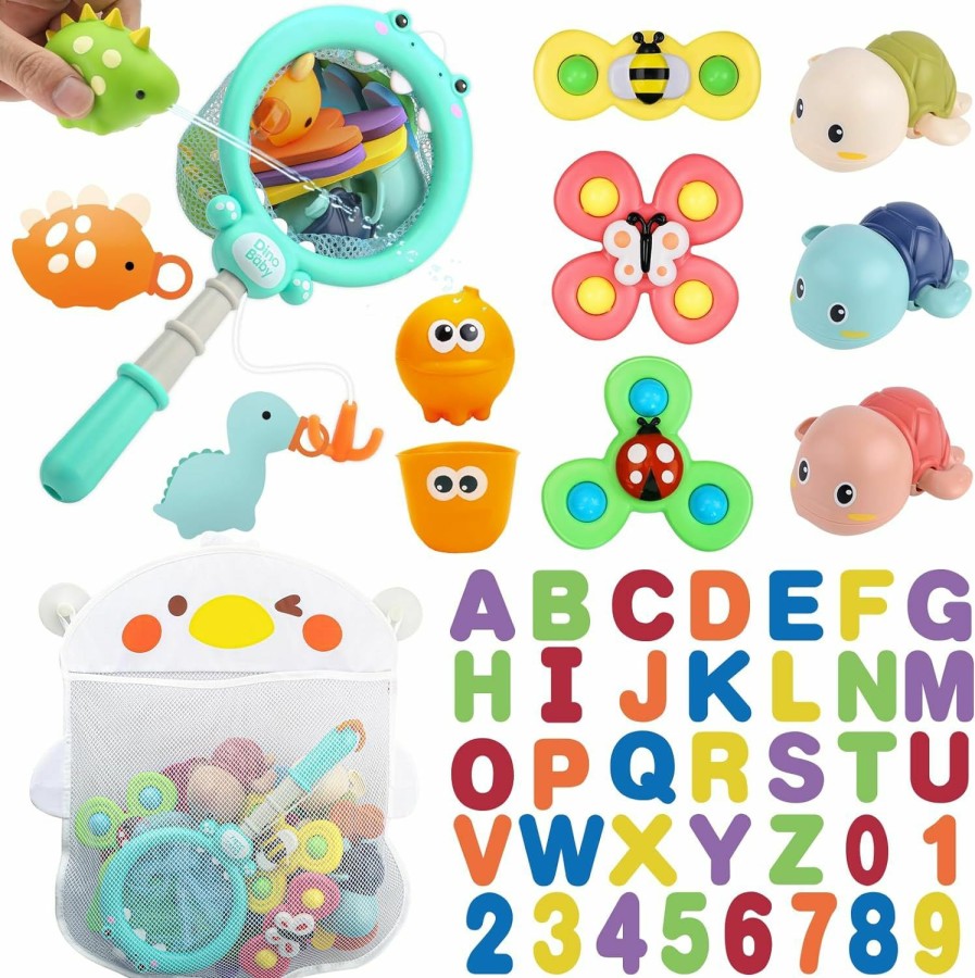 Baby & Toddler LZZAPJ | Lzzapj Baby Bath Toys For Toddlers 1-3, Kid Bathtub Toy With 36 Foam Bath Letter & Number, Fishing Games With Fish Net, Water Pool Toy With Storage Bag, Shower Toy Gift For Boy Girl Infant 1 2 3 4 5 6