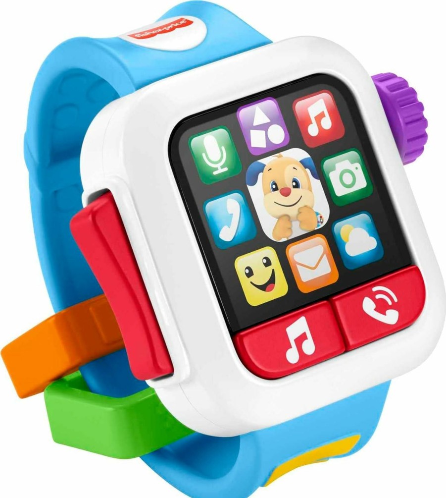 Baby & Toddler Fisher-Price | Fisher-Price Laugh & Learn Baby To Toddler Toy Time To Learn Smartwatch With Lights & Music For Pretend Play Ages 6+ Months