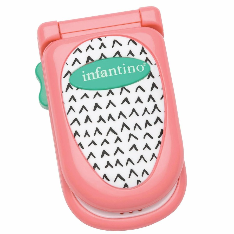 Baby & Toddler Infantino | Infantino Flip And Peek Fun Phone: Bilingual With 3 English & 3 Spanish Phrases, Sounds Effects For Engagement, Peek A Boo Mirror Inside, 2 Colors, Ages 3 Months +, Teal, 1 Count (Pack Of 1)