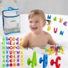 Baby & Toddler froogly | Alphabath 42Pc Alphabet Letters Numbers Suction Bath Toys Montessori Sensory Preschool Daycare Spelling Basic Math Learning No Mold Free Shower Building Travel Kids Toddlers Ages 1 2 3 4 5 6 Years Old