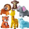 Baby & Toddler Bedwina | Mini Zoo Animals - (Pack Of 12) Vinyl Rubber Jungle Safari Animal Figures, Squeezable Bath Tub Toys For Kids, Baby Shower, Birthday Party Supplies, Favors, Cake Decor, Table Decorations