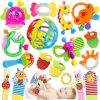 Baby & Toddler SKZVX | Baby Rattles 0-6 Months - 17 Pcs Baby Rattle Toys Set Infant Toys For 0-3 Months Baby Toys 3-6 Months Newborn Toys With Teething And Wrist Socks Rattle For 0 1 2 3 4 5 6 7 10 12 Month Babies Boy Girl