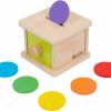 Baby & Toddler Adena Montessori | Adena Montessori Coin Box Yellow-Green Door Baby Toys For 6-12 Months 1 2 Years Old Toddlers Infant Toys