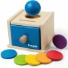 Baby & Toddler Coogam | Coogam Wooden Montessori Coin Box Color Shape Sorting Matching Baby Toys, 2-In-1 Drop Box Object Permanent Box, Toddler Educational Learning Toy Gift For 1 2 3 Years Old