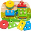 Baby & Toddler Dreampark | Dreampark Montessori Educational Toddler Toys: Montessori Toys For 1 2 3 Years Old Boys Girls Birthday Gifts, Toddlers Toys Ages 1-2 Wooden Stack And Sort Geometric Board Blocks Toys For Kids Baby