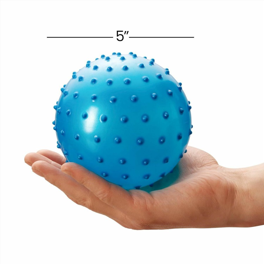 Baby & Toddler Bedwina | Bedwina Knobby Balls - (Pack Of 6) Bulk 7 Inch Sensory Balls And Spiky Massage Stress Balls, With Pump, Fun Bouncy Ball Party Favors, Stocking Stuffers For Kids, Toddlers