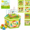 Baby & Toddler TOYVENTIVE | Toyventive Wooden Activity Cube, Montessori Toys, Multipurpose Educational Sensory Toy For 1-2 Year Old Baby, Toddler, Kid, Boy | Birthday Gift | Bonus First Words Book