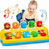 Baby & Toddler Hieoby | Interactive Pop Up Animal Toys With Music & Light, Montessori Cause And Effect Toys For 1 Year Old Boy Girl Early Learning Musical Baby Toys 9-12-18 Months Stem Toddler Toys Age 1-2 Gift For Infant