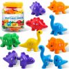 Baby & Toddler Ganaj | Montessori Learning Toys For Toddlers 1-3, Matching Letters Fine Motor Toy, Double-Sided 26 Pcs Abc Dinosaur Alphabet Games For Kids Ages 3-5, Alphabet Learning Dinosaur Set For Kindergarten