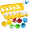 Baby & Toddler CPSYUB | Cpsyub Matching Eggs Toys Color & Shape Recognition Sorter Puzzle, Montessori Toys For Baby Easter Travel Bingo Game, Sensory Early Learning Fine Motor Skills For Year Old Kids