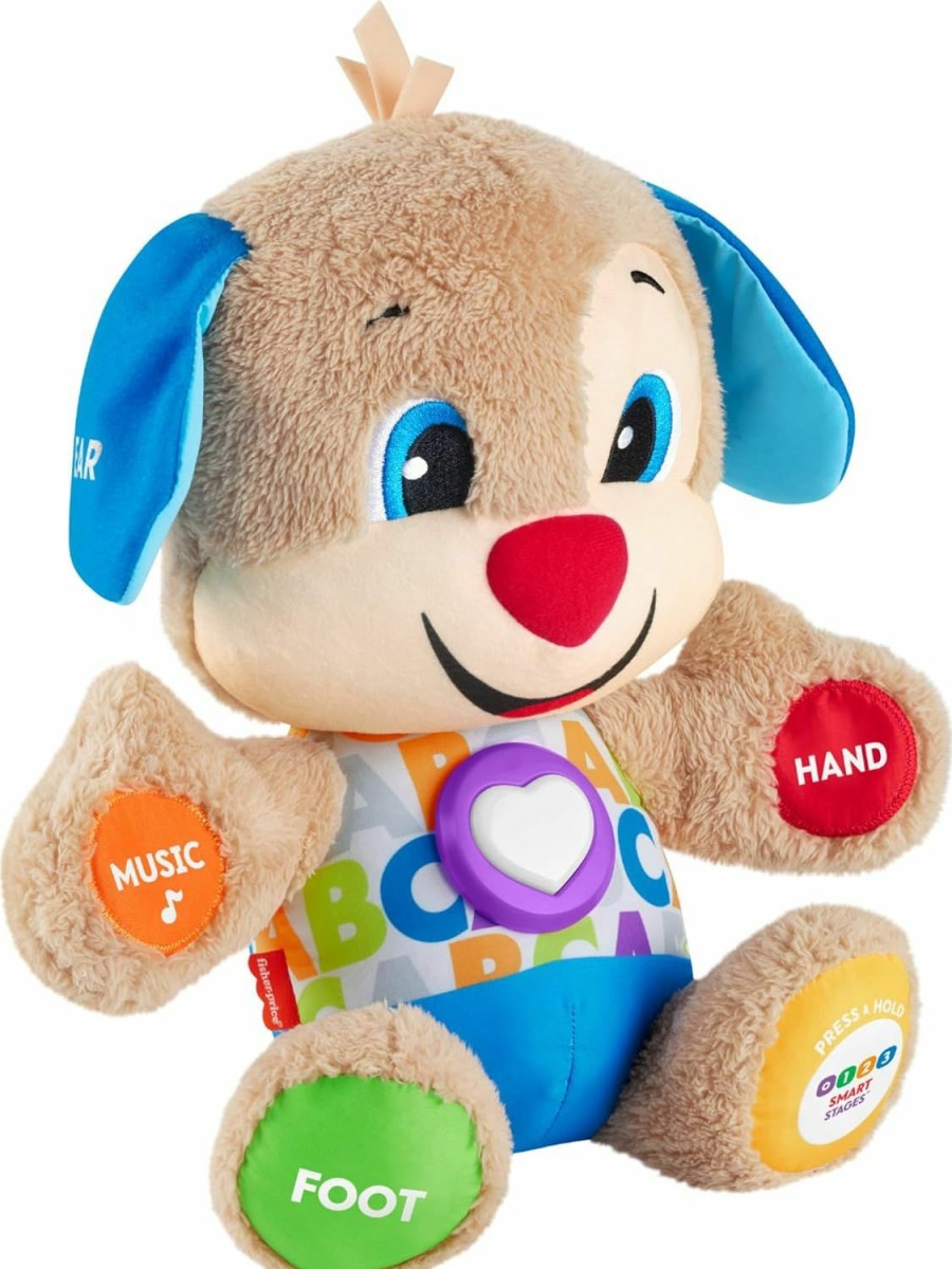 Baby & Toddler Fisher-Price | Fisher-Price Laugh & Learn Baby & Toddler Toy Smart Stages Puppy Interactive Plush Dog With Music And Lights For Ages 6+ Months