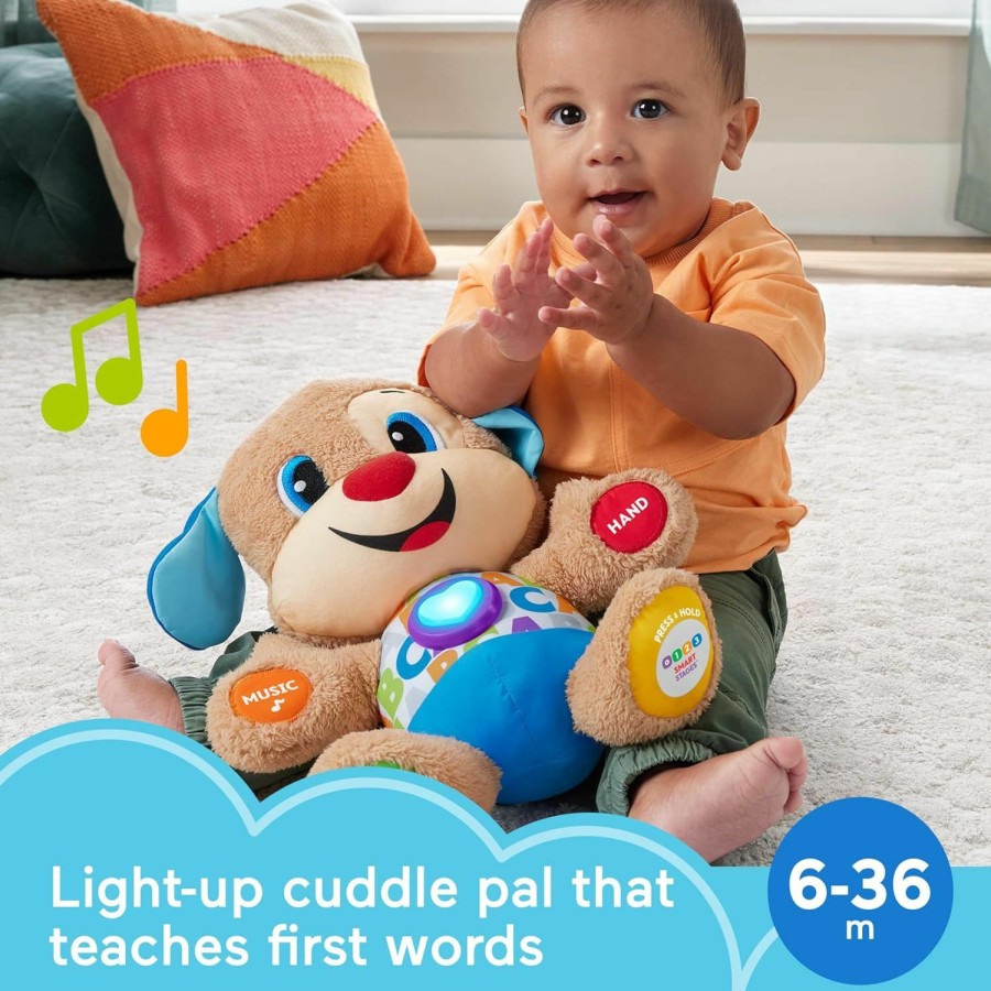 Baby & Toddler Fisher-Price | Fisher-Price Laugh & Learn Baby & Toddler Toy Smart Stages Puppy Interactive Plush Dog With Music And Lights For Ages 6+ Months