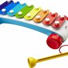 Baby & Toddler Fisher-Price | Fisher-Price Toddler Pull Toy, Classic Xylophone Pretend Musical Instrument With Mallet And Rolling Wheels For Ages 18+ Months