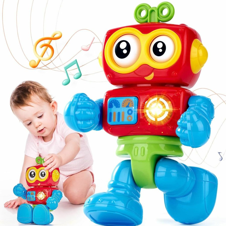 Baby & Toddler hahaland | Hahaland Toys For 1 Year Old Boy Toys Birthday Gfit - Musical Light Up Poseable Activity Robot Baby Toys 12-18 Months - Interactive Motor Skill Toy One Year Old Easter Basket Stuffers