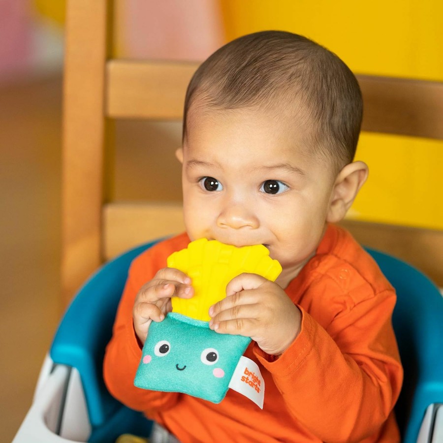 Baby & Toddler Bright Starts | Bright Starts Side Of Smiles French Fry Teether Toy With Crinkle Textures, Bpa Free, Unisex, 3 Months+