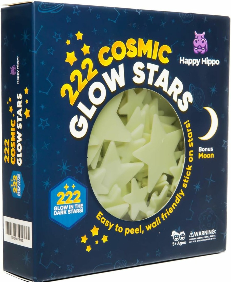 Baby & Toddler Happy Hippo | Happy Hippo 222 Glow In The Dark Stars For Ceiling With Bonus Moon