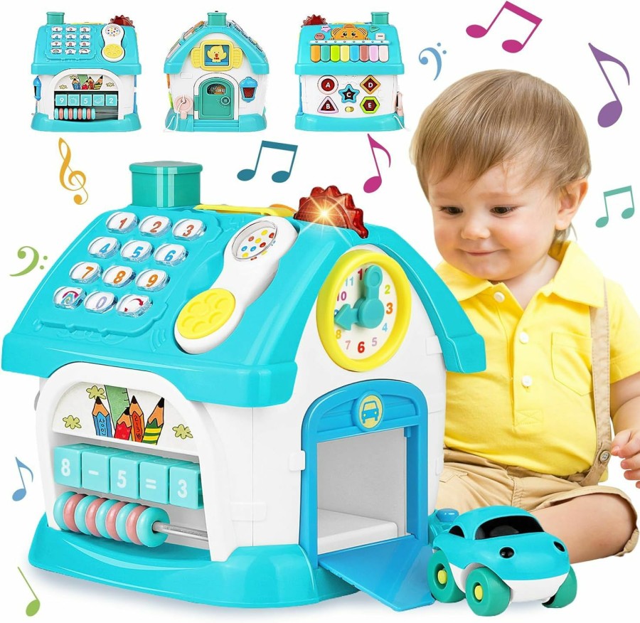 Baby & Toddler Aitbay | Aitbay Toys For 1+ Year Old Boys Girls: 8-In-1 Multi-Functional House Montessori Educational Learning Toys For Toddlers Age 1-3 - Baby Musical Toys For Infant 12 18 Months First Birthday Gifts