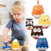 Baby & Toddler Svan | Easter Egg Stacking & Sorting Toys, Mix & Match Educational Hatching Animal Eggs 4 Pack - Owl, Duck Chicken Bluejay - Fun Creative & Imaginative, Hands On Building Play, Basket Gift For Toddlers Kids