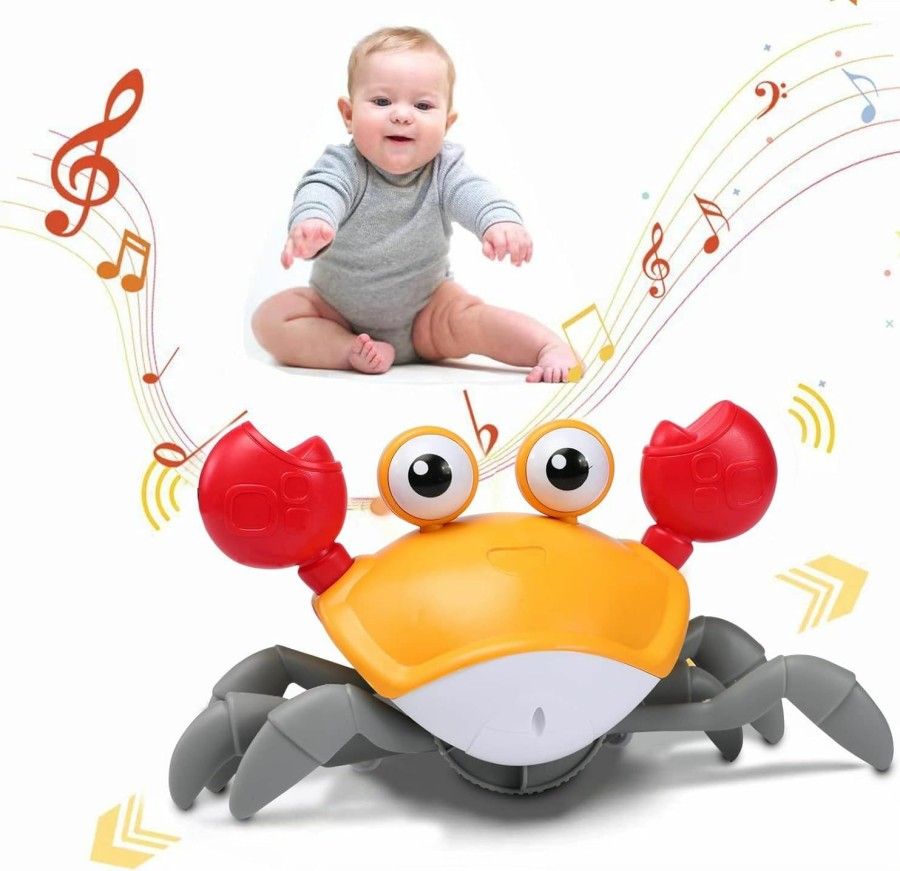 Baby & Toddler XONTEUS | Xonteus Crab Toys For Babies - Tummy Time Toy With Intelligent Sensor Crawl Music & Lights Infant Toy For 6-12 12-18 Months,1St Birthday Gifts, Toddler Toys For 1 2 Year Old Boy Girl