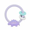 Baby & Toddler Itzy Ritzy | Itzy Ritzy Silicone Teether With Rattle; Features Rattle Sound, Two Silicone Rings And Raised Texture To Soothe Gums; Ages 3 Months And Up; Neutral Rainbow