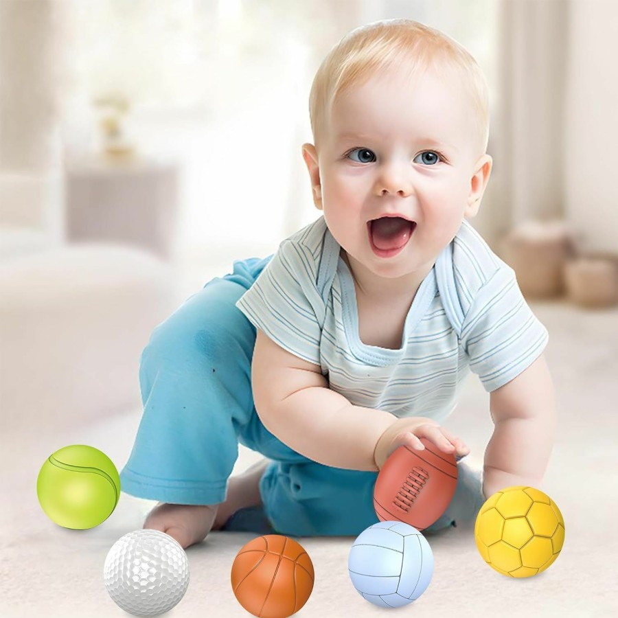 Baby & Toddler ROHSCE | Rohsce Montessori Toys For Babies 3 Months+, Baby Balls 3 To 12 Month For Babies & Toddlers 3M+, Textured Multi Ball Set