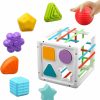 Baby & Toddler Chobyfun | Baby Sensory Shape Sorter Blocks Toy - Activity Cube Bins - Montessori Educational Learning Fine Motor Skills Toys For Babies Toddlers 6 12 18 Months Age 1 2 3 One Two Year Old Boys Girls Gifts