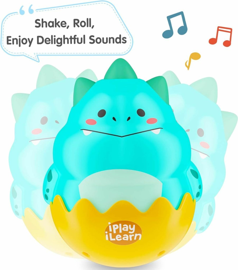 Baby & Toddler iPlay, iLearn | Iplay, Ilearn Baby Dinosaur Wobble Toys, Infant Dino Roly-Poly 3-6-12 Month, Babies Tummy Fun Time Sensory Toy, Newborn Easter Basket Gift First Birthday Present 4 5 7 9 10 Month 1 Yr Toddler Boy Girl