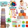 Baby & Toddler LOSLANDIFEN | Loslandifen Baby Toys 6-12 Months, 5 In 1 Toddler Montessori Toys 1-3, Sensory Bin, Baby Stacking Toys, Spinner Toys, Stacking Cups, Pull String Toy Baby Gifts For Boys Girls 3 6 9 12 18+ Months