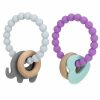 Baby & Toddler Nuby | Nuby Natural Wood & Silicone Teether Ring: 3 M+, Elephant, Gray