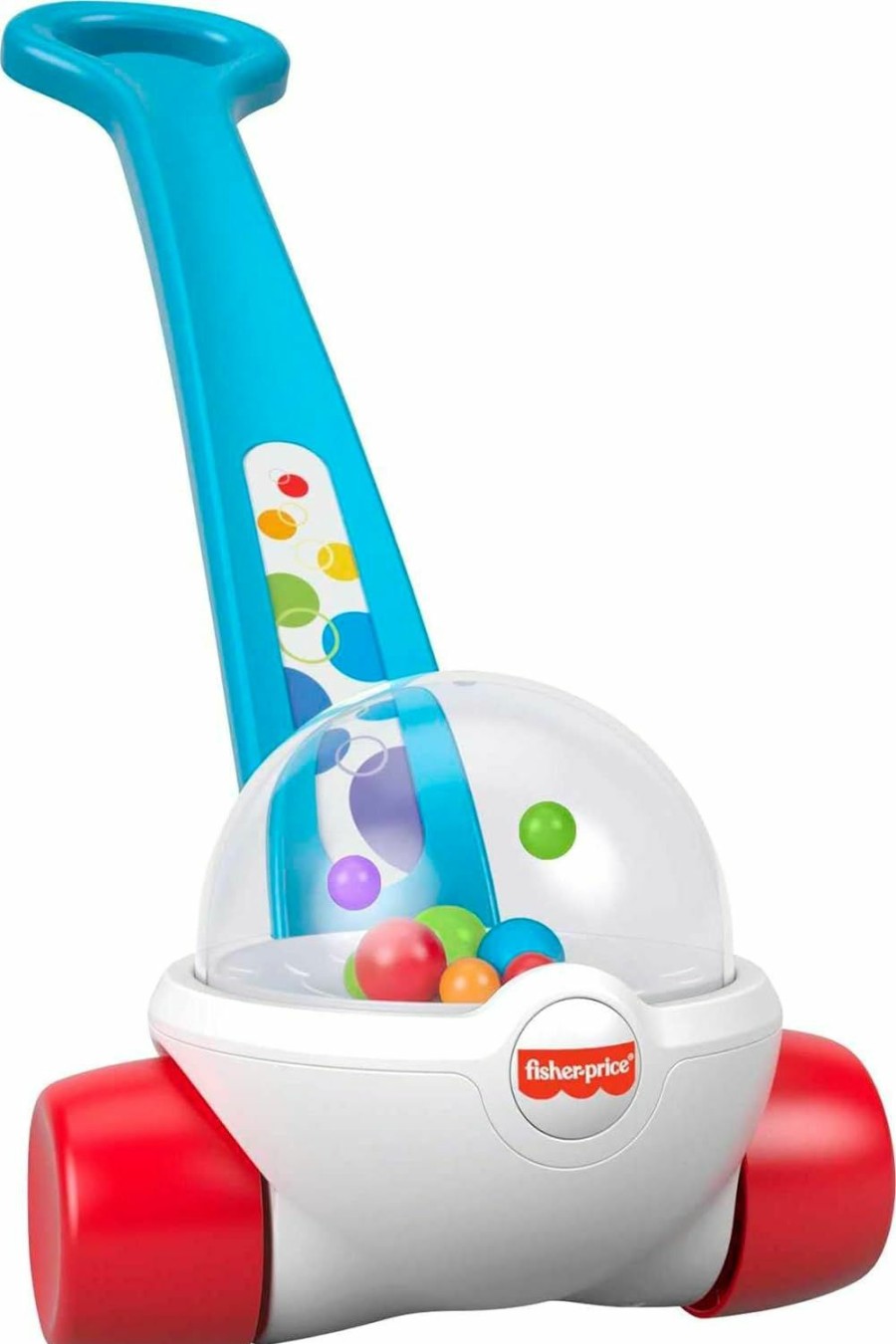 Baby & Toddler Fisher-Price | Fisher-Price Corn Popper Baby To Toddler Push Toy With Ball-Popping Action For Ages 1+ Years, 2-Piece Assembly, Blue