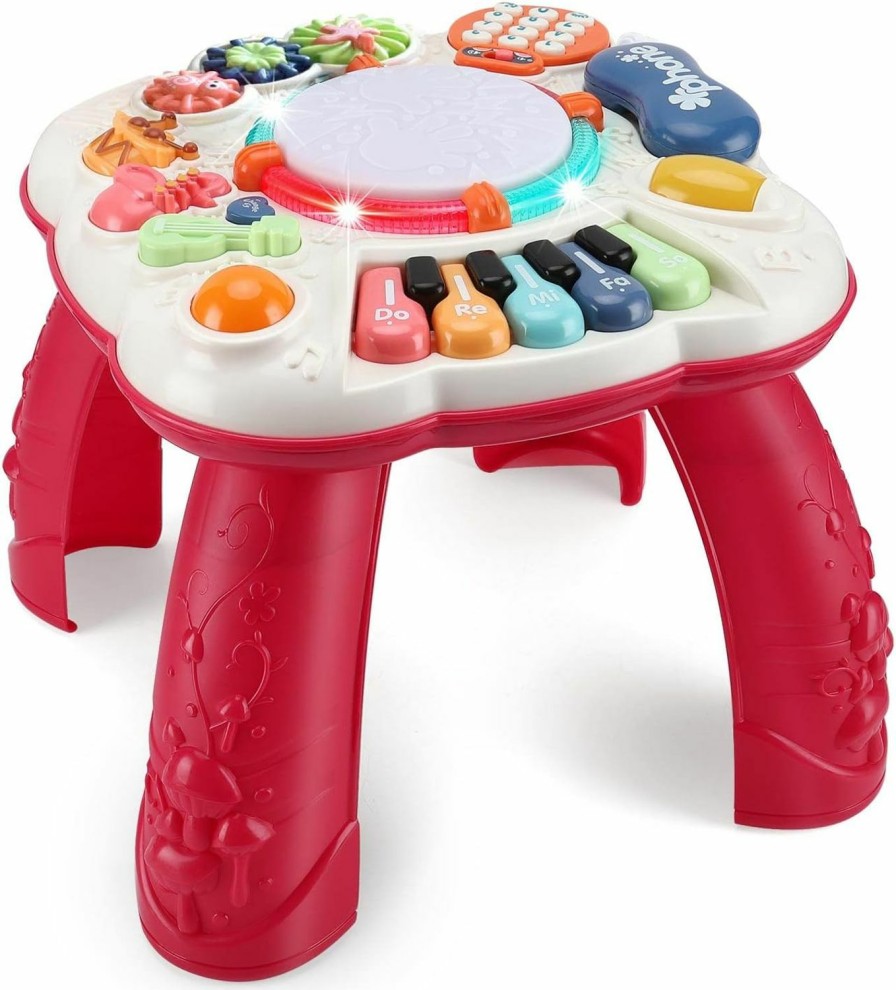 Baby & Toddler BACCOW | Baccow Baby Toys 6 To 12-18 Months, Musical Activity Table For 1 Year Old Boys Girls Gifts, Toddler Infant Toys, Length 12.99 Inches Width 12.99 Inches Height 12.6 Inches (33Cm W X 33Cm L X 32 Cm H)