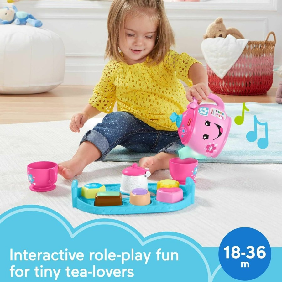 Baby & Toddler Fisher-Price | Fisher-Price Laugh & Learn Toddler Learning Toy Sweet Manners Tea Set With Smart Stages For Pretend Play Ages 18+ Months