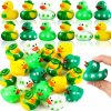 Baby & Toddler kockuu | 18Pcs St. Patrick'S Day Rubber Ducks - 6 Styles Green Mini Rubber Ducks Shamrock Irish Day Fun Bath Toys For Kids St Patrick'S Day Accessories Party Favors Gifts